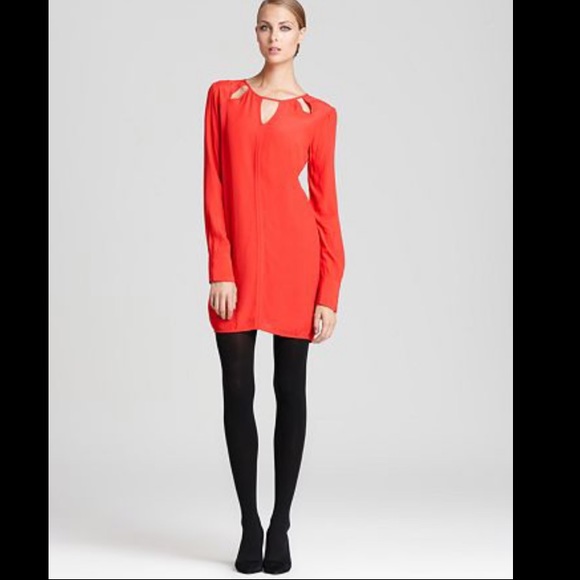 BCBGMaxAzria Dresses & Skirts - BCBGMAXAZRIA Red Emmalise Three Keyholes Dress